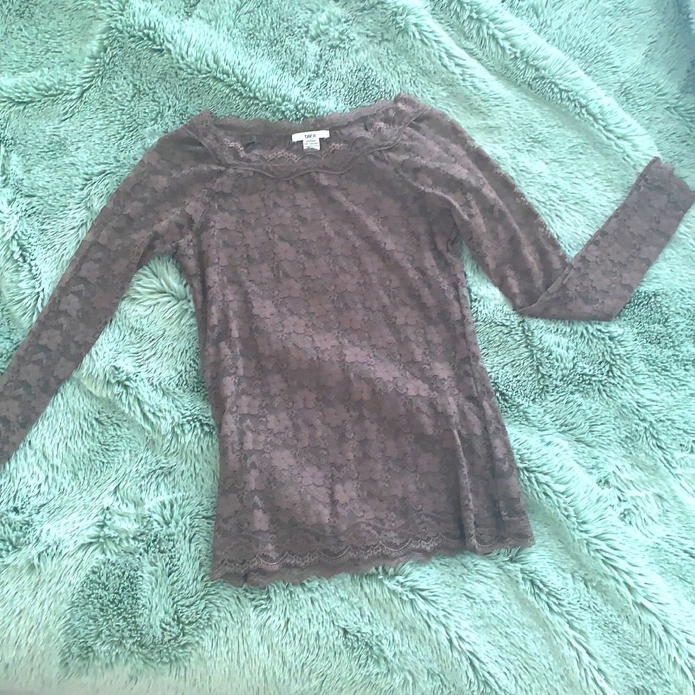 barIII Nylon/ Spandex Lace Top